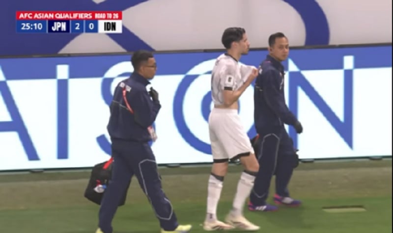 Hasil Timnas Indonesia Vs Jepang: Kevin Diks dan Yakob Sayuri Cedera, Garuda Tertinggal 0-3 di Babak Pertama