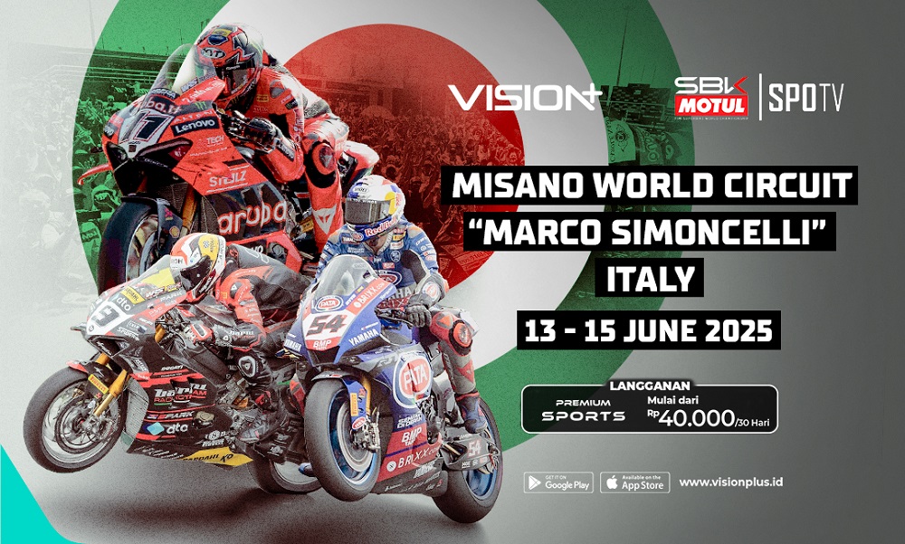 Jadwal dan Link Live Streaming WorldSBK Emilia Romagna 2025 di Vision+