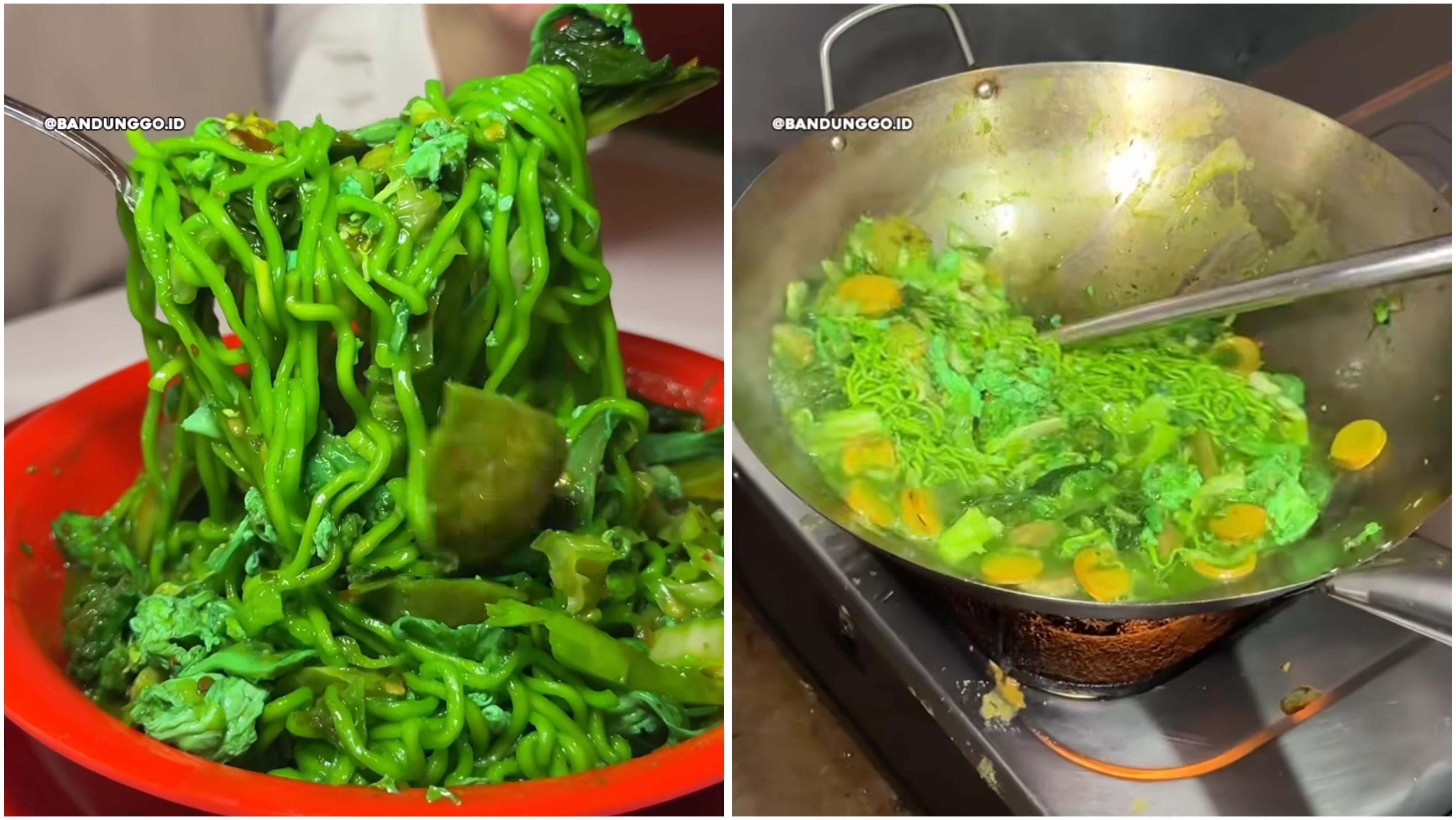 Viral Mi Tek-Tek Kuah Matcha di Bandung, Netizen Muak! 
