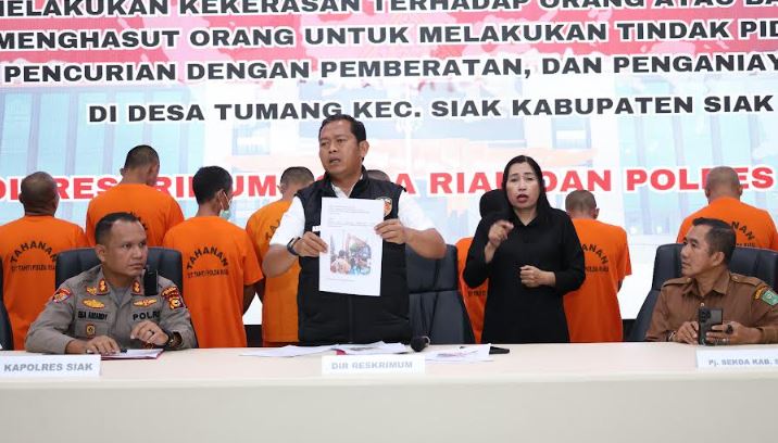 Polisi Tetapkan 13 Tersangka Kasus Pembakaran Kantor SSL Siak Riau