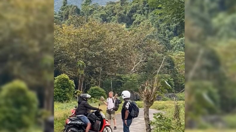 Viral! Bule Polandia Ngamuk di Bantimurung Maros, Nyaris Lempar Batu ke Warga
