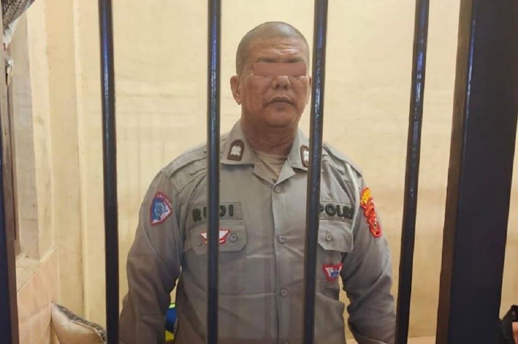 Tampang Oknum Polantas Viral karena Pungli di Medan, Kini Meringkuk dalam Sel
