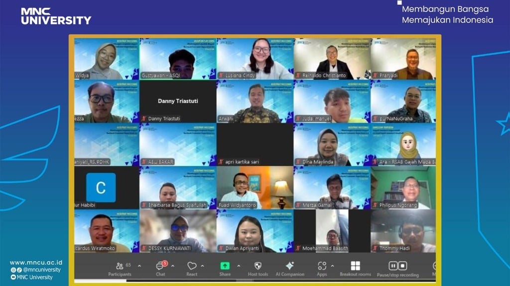 MNC University dan ASQI Gelar Webinar Nasional Strategi Bangun Layanan Unggul Berbasis Customer Experience 5.0