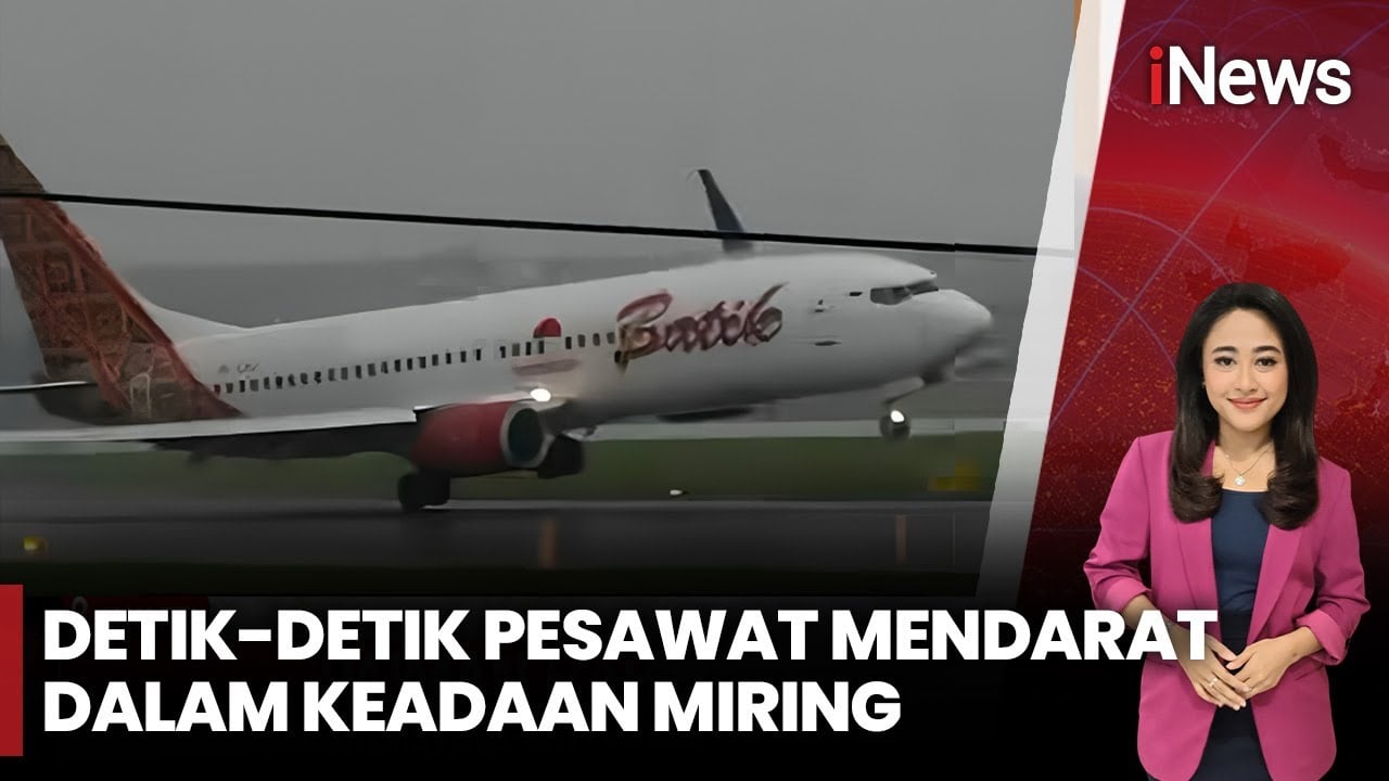 Detik-Detik Pesawat Batik Air Nyaris Tergelincir di Soetta, Videonya Menegangkan!