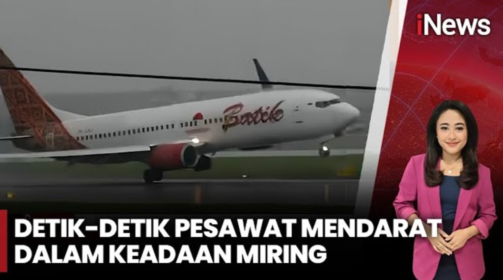 Menegangkan! Pesawat Batik Air Nyaris Tergelincir saat Mendarat di Soetta