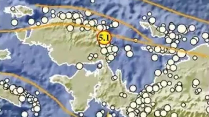 Gempa Bumi Terkini Magnitudo 5,1 Guncang Manokwari Selatan