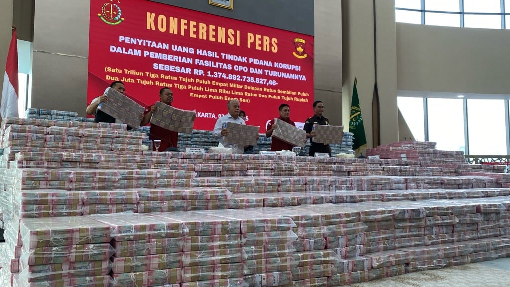 Uang Sitaan Rp1,3 Triliun Kejagung dari Kasus CPO Didapat dari 6 Perusahaan  