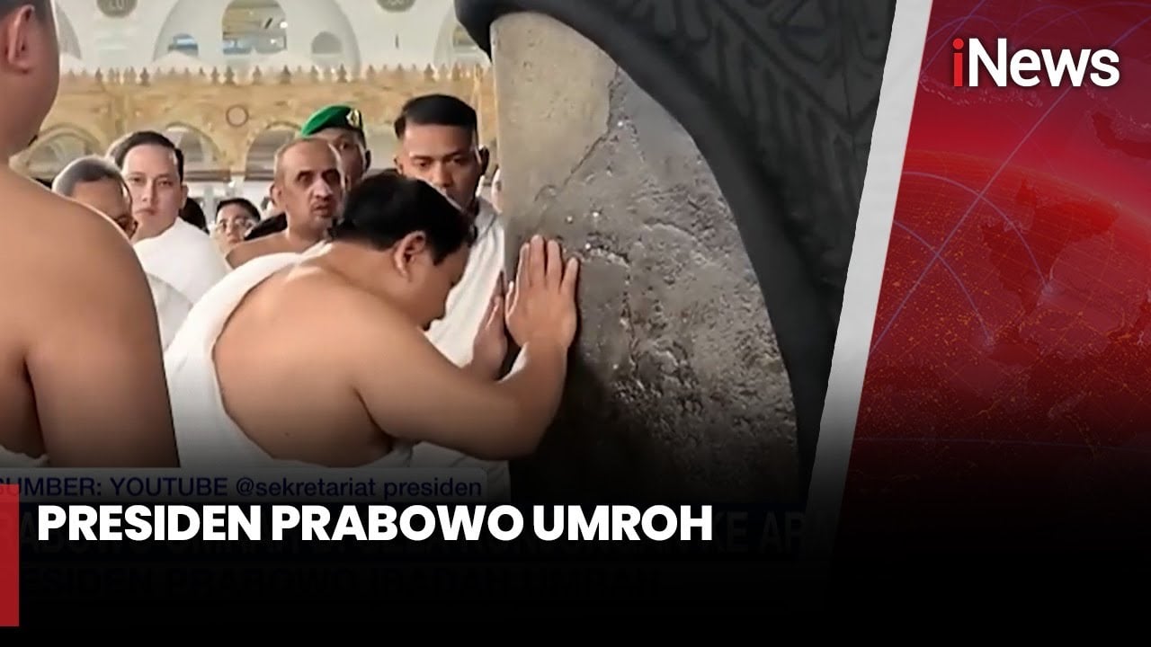 Presiden Prabowo Subianto Umrah, Cium Hajar Aswad