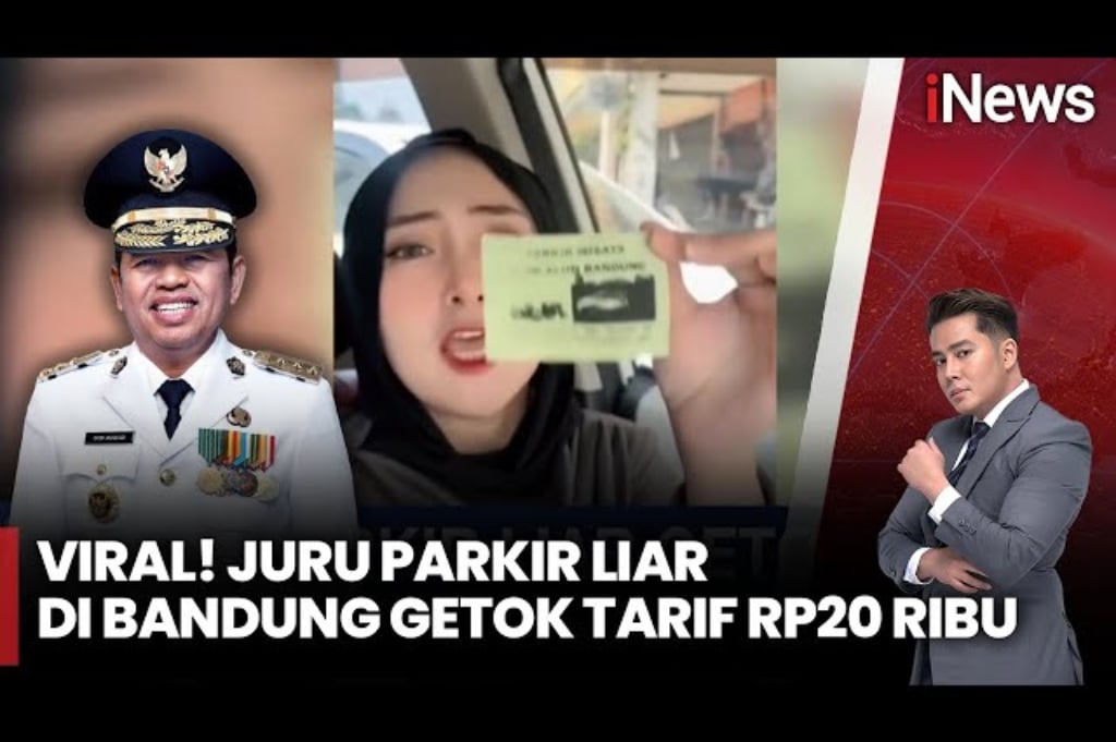  Aksi Getok Tarif Parkir di Bandung, Warga Dipalak Rp20.000 Pakai Karcis Palsu