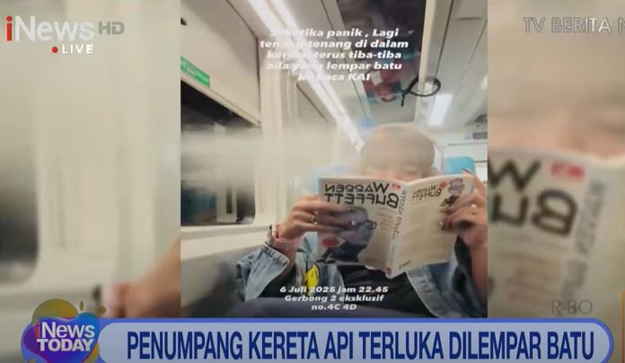 Ngeri! Wajah Penumpang KA Sancaka Luka-Luka Kena Lemparan Batu, KAI Kejar Pelaku