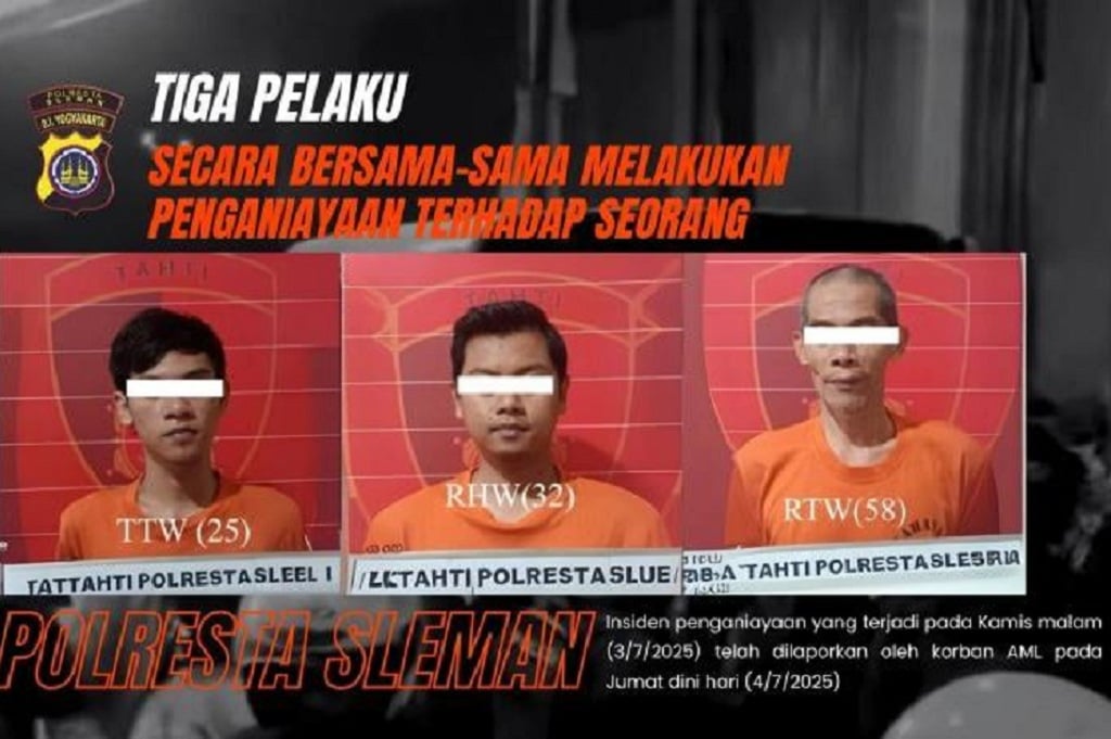 3 Penganiaya Driver ShopeeFood di Sleman Jadi Tersangka, Termasuk Orang Pelayaran!