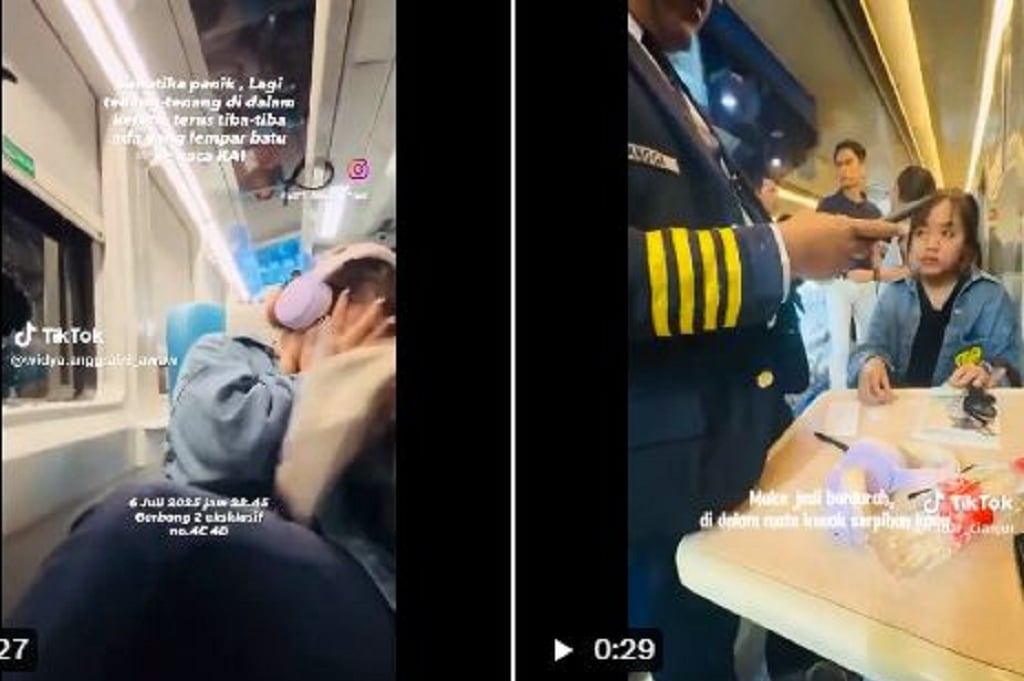 Terekam Video! Penumpang Perempuan Kereta Sancaka di Klaten Luka Kena Lemparan Batu