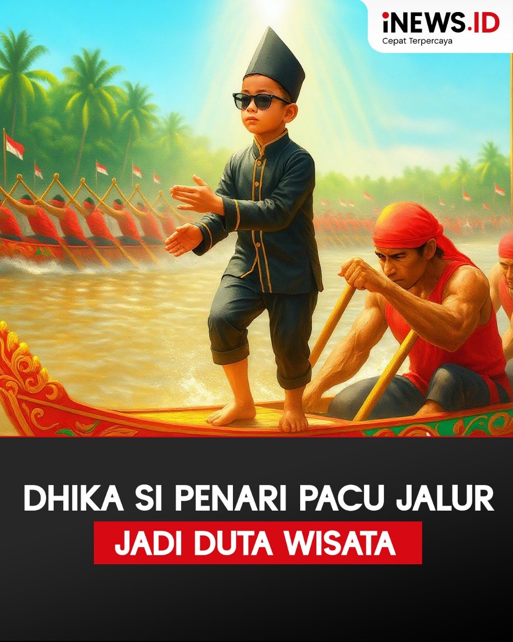 Infografis Dhika Si Penari Pacu Jalur Jadi Duta Wisata Riau