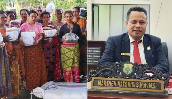 Legislator Partai Perindo Marthen Natonis Bantu Perajin Tenun Ikat Timor Tengah Selatan
