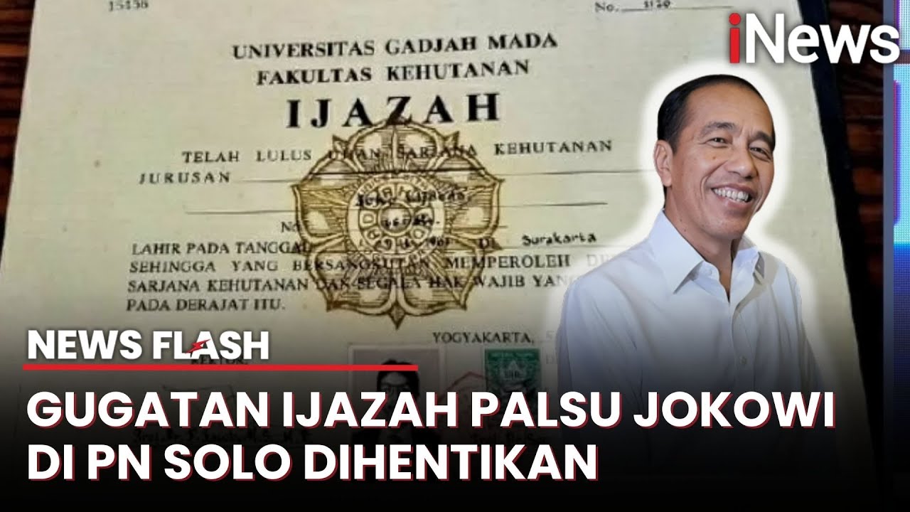 Gugatan Ijazah Jokowi Gugur di PN Solo