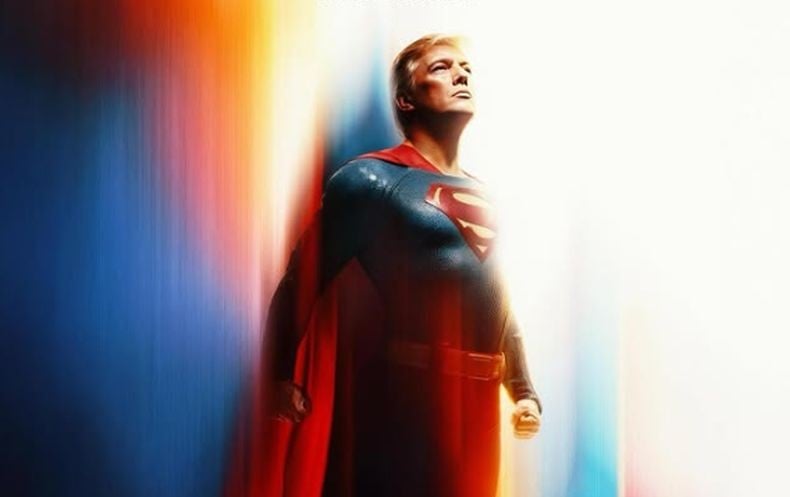 Gedung Putih Posting Gambar Donald Trump jadi Superman: Simbol Harapan!