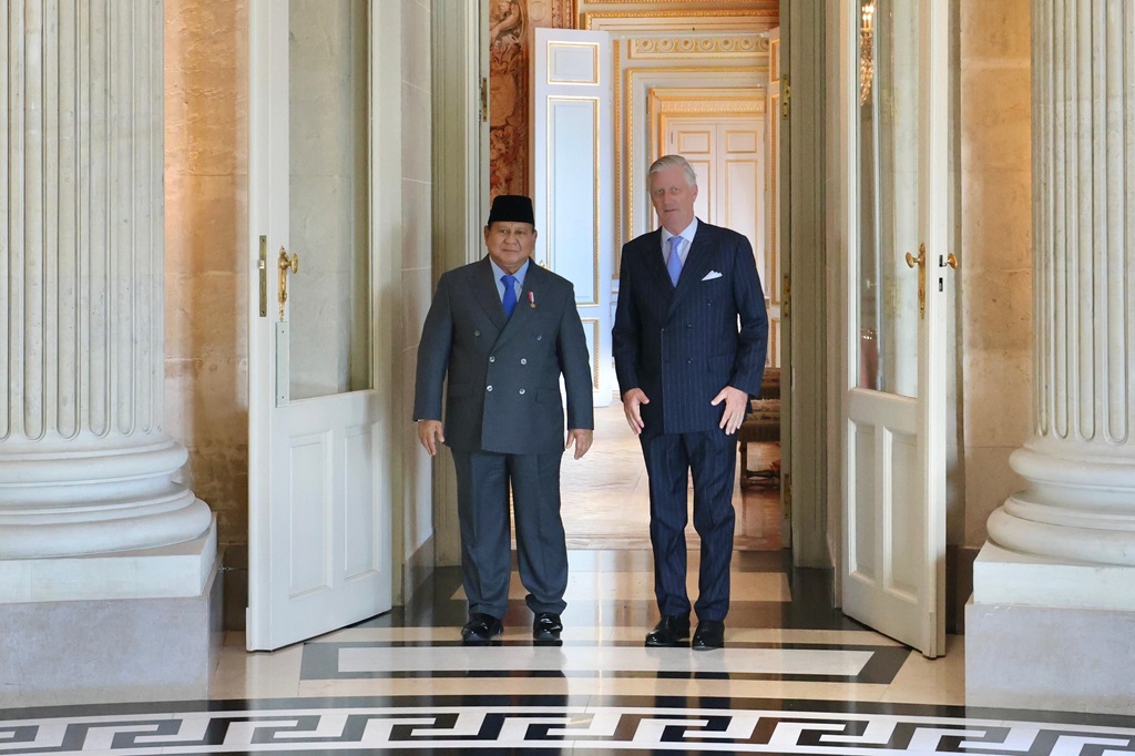 Momen Prabowo Bertemu Empat Mata dengan Raja Belgia Philippe di Istana Laeken