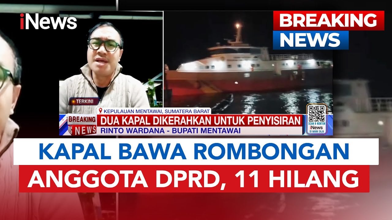Kabar Terbaru Kapal Rombongan DPRD Terbalik di Selat Sipora Mentawai