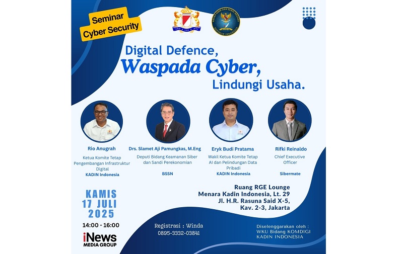 KADIN Komdigi akan Gelar Seminar Digital Defence, Bahas Ancaman Siber dan Peran AI