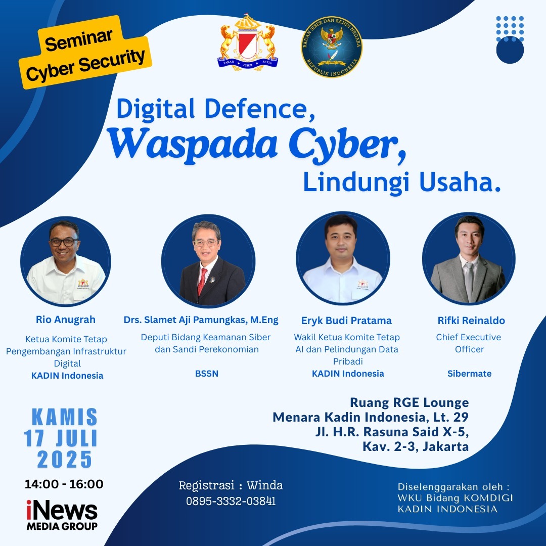KADIN Komdigi akan Gelar Seminar Digital Defence, Bahas Ancaman Siber dan Peran AI