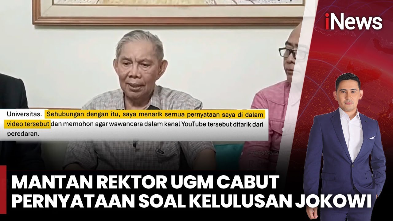 Mantan Rektor UGM Mendadak Minta Maaf usai Sebut Jokowi Tak Lulus Kuliah