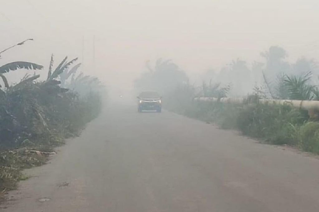Kabut Asap Pekat akibat Karhutla, Warga Rokan Hilir Mulai Mengungsi!