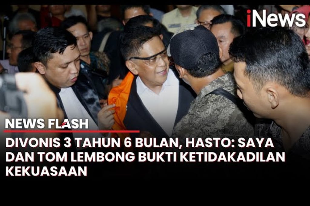 Hasto Divonis 3,5 Tahun Penjara, Tegaskan Dirinya Korban Ketidakadilan Politik