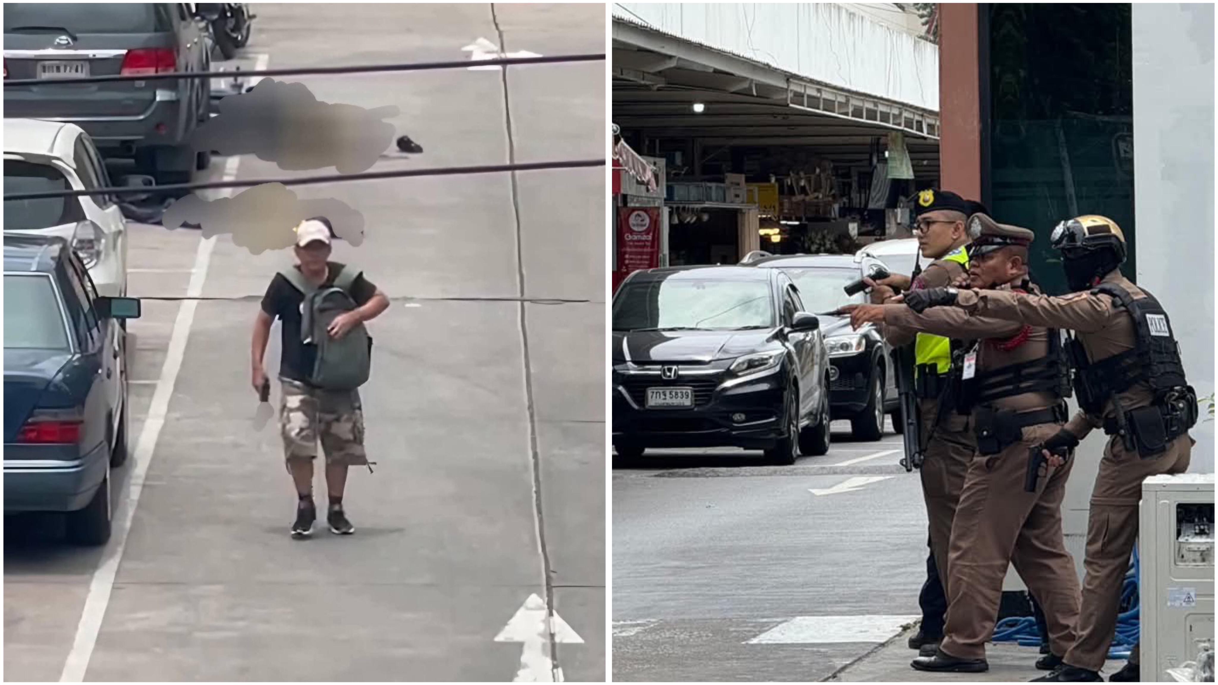Detik-Detik Menegangkan Penembakan Brutal di Pasar Thailand, Rekaman CCTV Viral! 