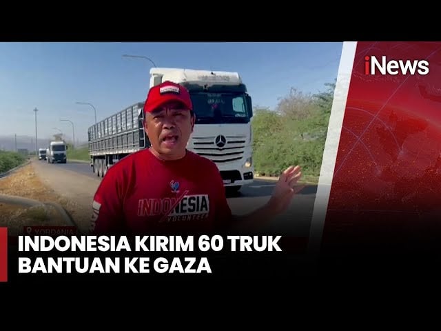 60 Truk Bantuan Kemanusiaan Indonesia Dikirim ke Gaza Lewat Perbatasan Yordania