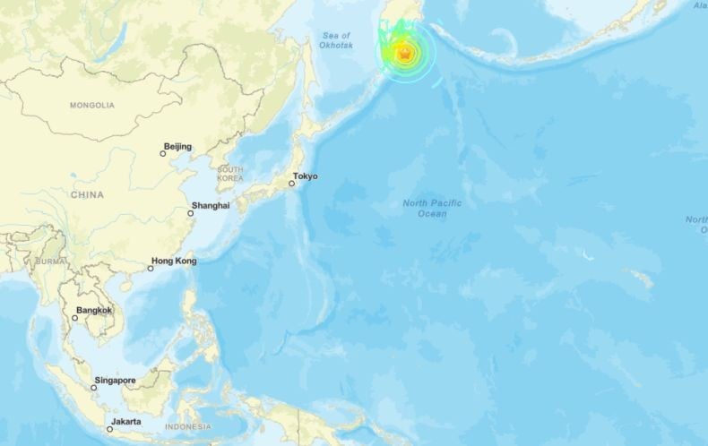 Gempa Dahsyat M8,7 Guncang Rusia, Peringatan Tsunami di Pasifik