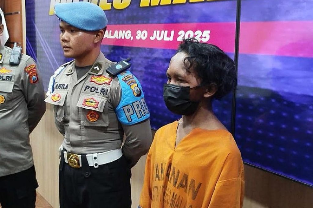 Tampang Pemuda Bejat di Malang, Cabuli Bocah Tetangga Usia 4 Tahun Berulang Kali