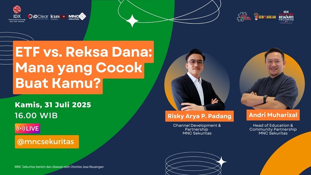 Saksikan IG Live MNC Sekuritas: ETF vs Reksa Dana, Mana yang Cocok Buat Kamu? Sore Ini!