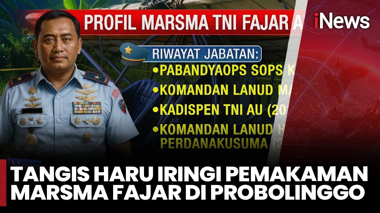 Tangis Haru Iringi Pemakaman Marsma Fajar Adriyanto, Dikubur Samping Pusara Ayah