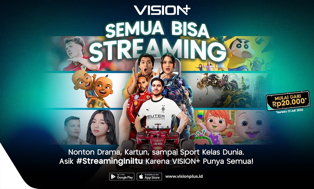 VISION+ Hadirkan Paket Premium VISION+ Mulai dari Rp20.000: Semua Bisa Streaming