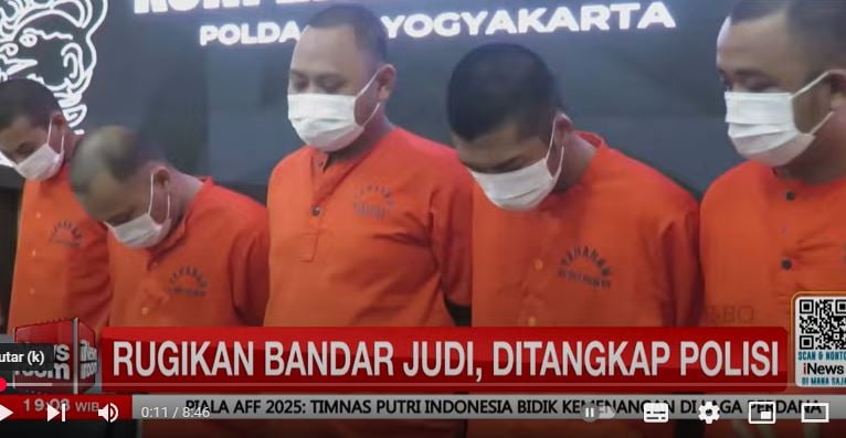 Rugikan Bandar, 5 Pelaku Sindikat Judi Online Ditangkap di Bantul