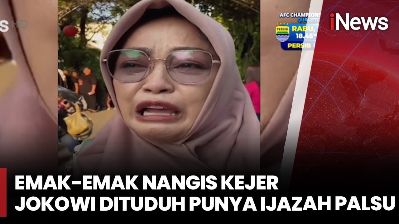 Heboh Emak-Emak Nangis Histeris, Tak Rela Jokowi Dituduh Berijazah Palsu