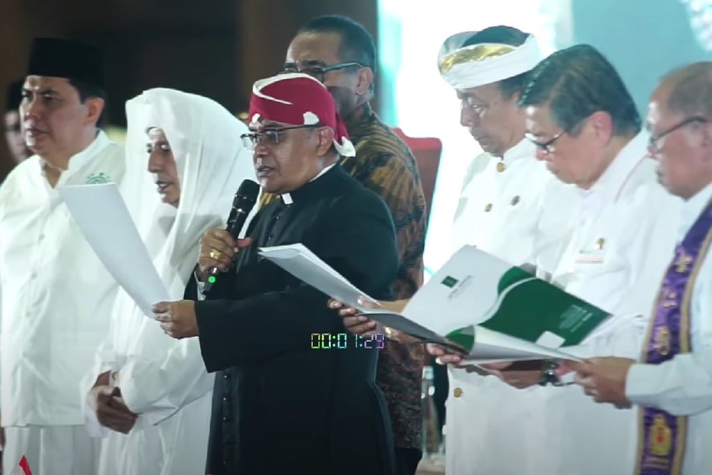 Tokoh Lintas Agama Bacakan Ikrar Bela Negara di Istiqlal, Siap Jaga NKRI