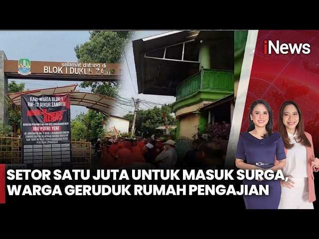 Diduga Menyimpang, Ratusan Warga Geruduk Rumah Pengajian di Bekasi