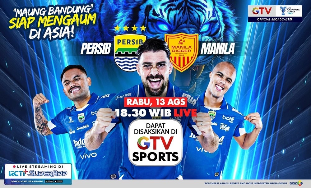 Jadwal Siaran Langsung Persib Vs Manila Digger di Playoff ACL 2, Live GTV!