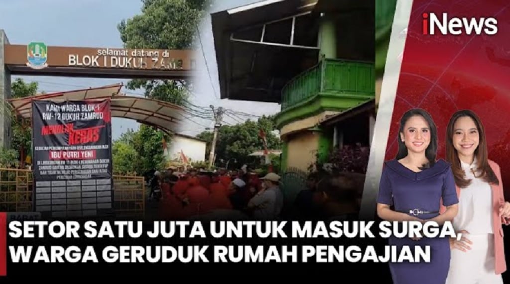 Ratusan Warga Geruduk Pengajian di Bekasi karena Diduga Aliran Sesat