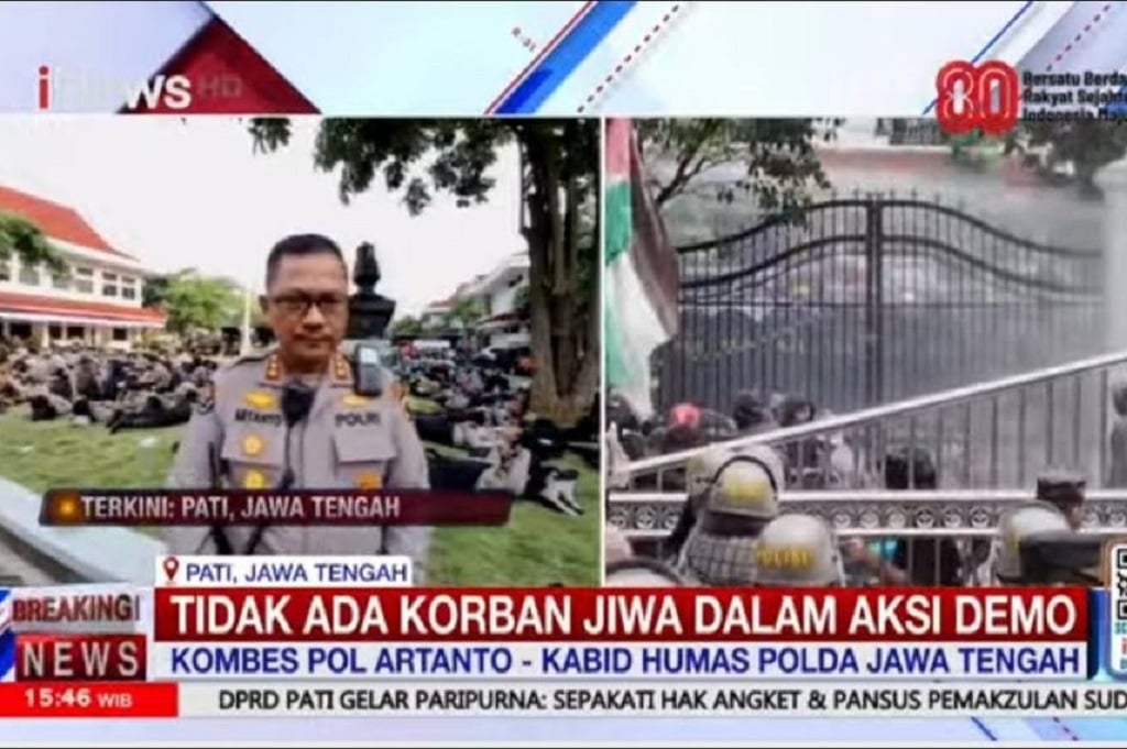 Heboh Ada Korban Jiwa saat Demo Ricuh di Pati, Polda Jateng Pastikan Tidak Benar