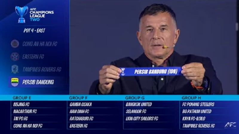 Hasil Drawing AFC Champions League 2: Persib Masuk Kandang Raksasa ASEAN