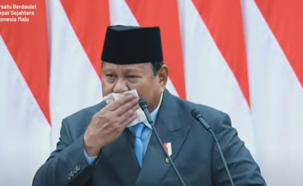 Prabowo Batuk-Batuk saat Pidato Nota Keuangan: Maaf, Tadi Pagi Agak Semangat