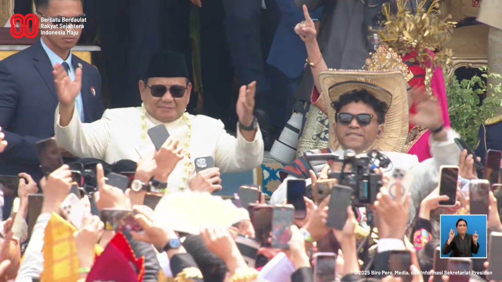 Prabowo Ikutan Joget saat Lagu Tabola Bale Hebohkan Istana Merdeka di Perayaan HUT ke-80 RI