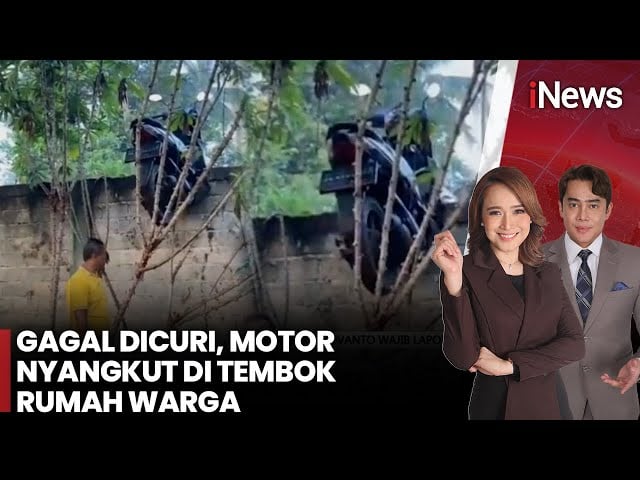 Gagal Kabur, Komplotan Maling Tinggalkan Motor Tersangkut di Tembok