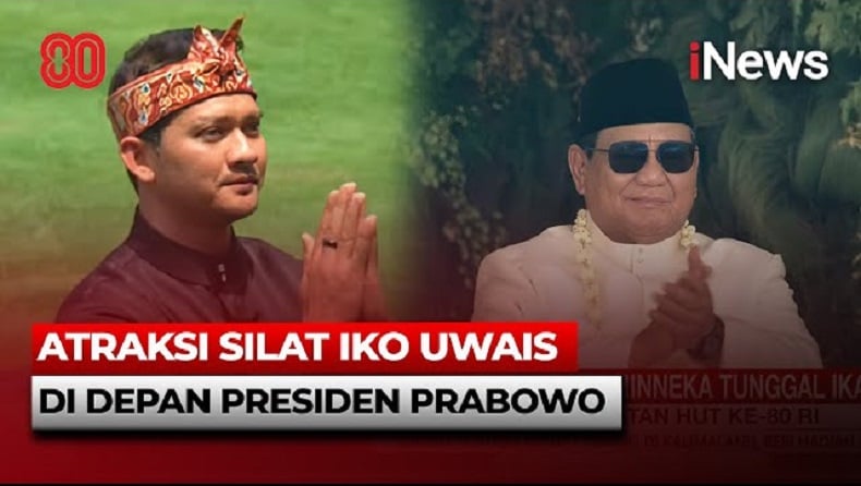 Sangar! Iko Uwais Unjuk Kebolehan Silat di Hadapan Prabowo