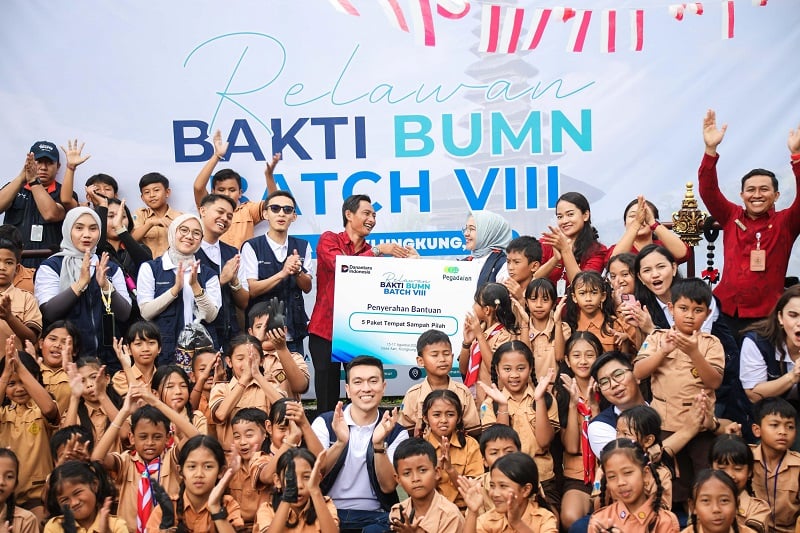 Pegadaian dan Relawan Bakti BUMN Batch VIII Kolaborasi, Bangun Desa Aan Lebih Mandiri
