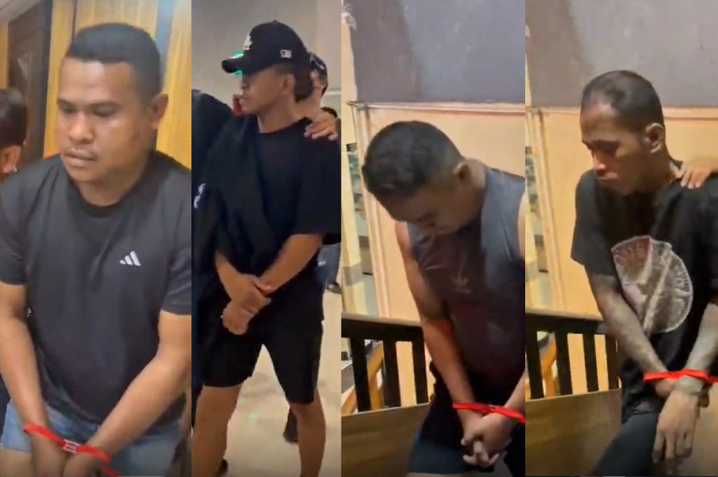 Tampang 4 Pelaku Penculikan dan Pembunuhan Kepala Cabang Bank, Tertunduk Lesu Digiring Polisi