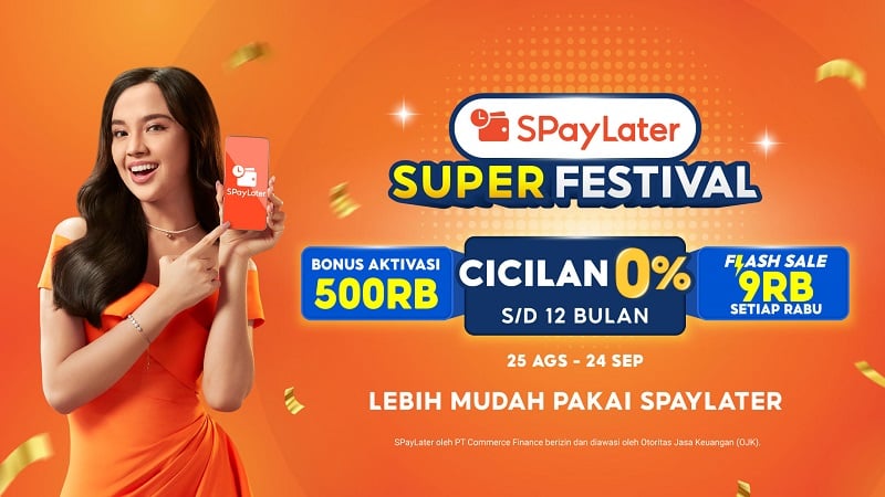 Promo SPayLater Super Festival: Bonus Aktivasi dan Flash Sale Rp9 Ribu!