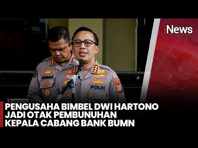 Pengusaha Bimbel Dwi Hartono Diduga Otak Pembunuhan Kepala Cabang Bank BUMN